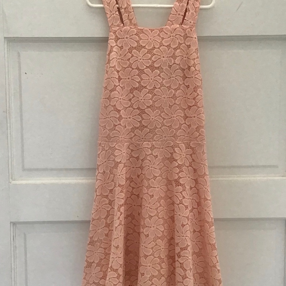 Peach lace dress!